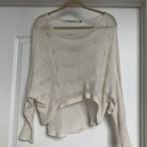 Hi-low crop sweater